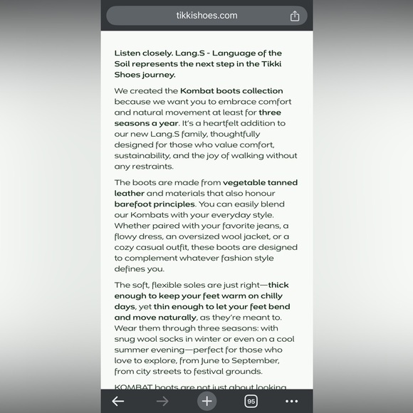 Lang.S Barefoot Combat Boots by Tikki Shoes 41 **Brand New** - Picture 8 of 12